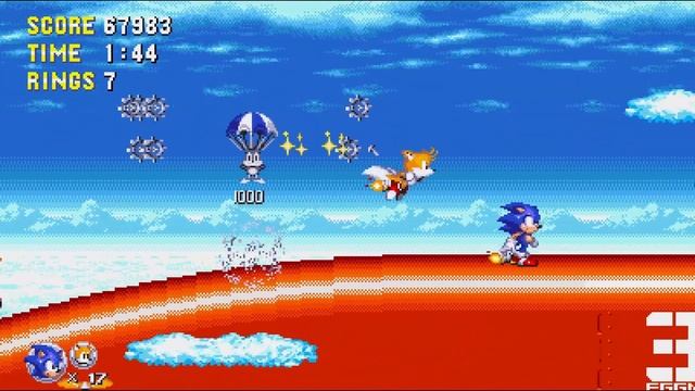 Sonic Triple Trouble 16 bit Sonic and Tails Longplay (all 7 emeralds + big ring locations) смотреть онлайн