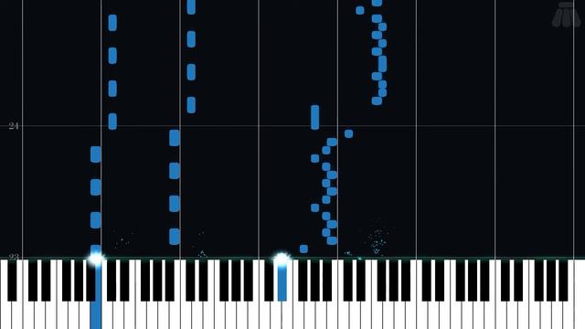 Petunia Under Attack! - Paper Mario - Intermediate Piano Tutorial смотреть онлайн