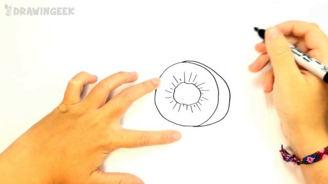 How to draw a Kiwi | Kiwi Easy Draw Tutorial смотреть онлайн
