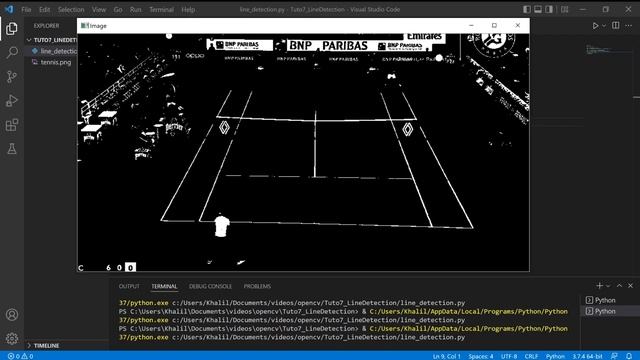 Tutoriel Fr OpenCV Python #7 Détection de lignes - Lines Detection смотреть онлайн
