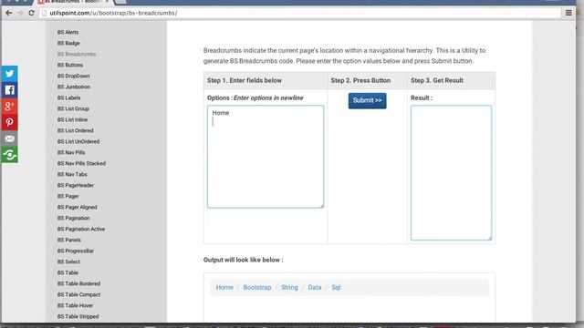 Bootstrap Breadcrumbs смотреть онлайн