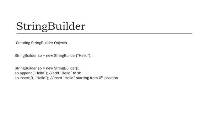 Stringbuilder class in java | Stringbuilder in java #17 смотреть онлайн