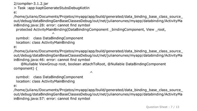 Android : Cannot find symbol DataBindingComponent on Android Studio 3.2 Canary 16 Kotlin project смотреть онлайн