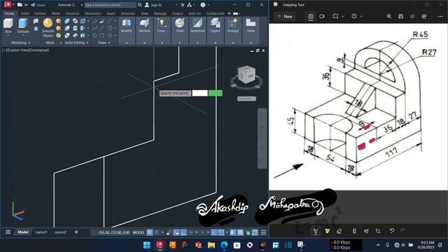 Ex 10 || autocad 3D || chapter 4 смотреть онлайн