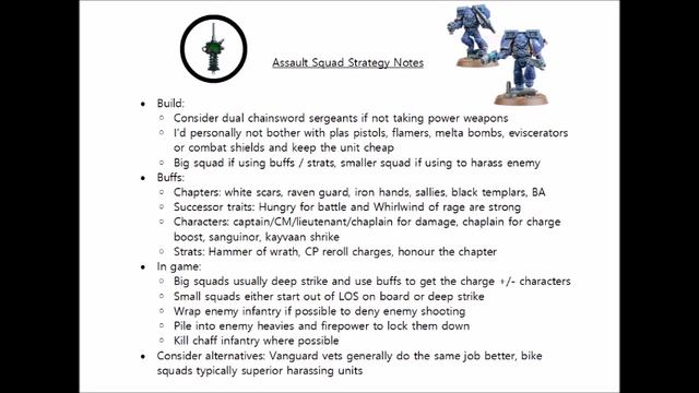 Assault squad: Review + Tactics - Space Marine Codex Strategy Guide смотреть онлайн