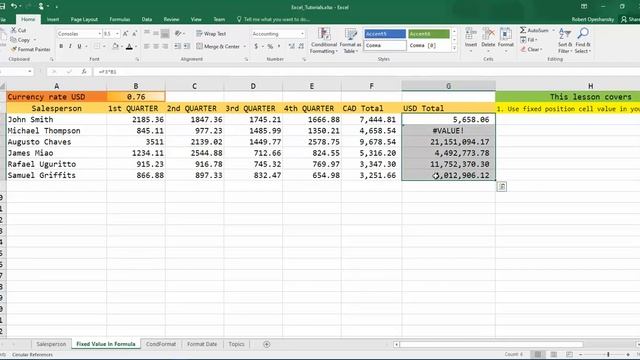 Use Fixed Value When You Copy Formula in Excel смотреть онлайн