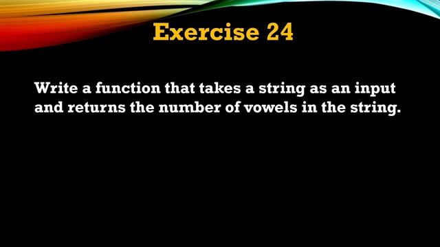 #24 Exercise - Create a Function that Counts Vowels in a String. смотреть онлайн