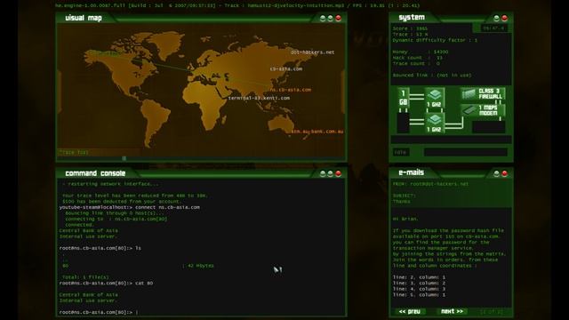 Hacker Evolution - Level 4 [Nothing is random] walkthrough смотреть онлайн