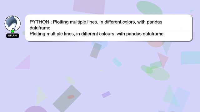 PYTHON : Plotting multiple lines, in different colors, with pandas dataframe смотреть онлайн