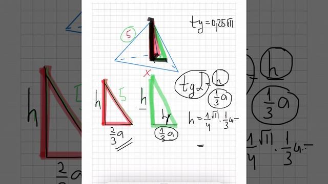 Боковое ребро равно 5, а тангенс угла между боковой гранью и плоскостью основания равен 0,25 смотреть онлайн