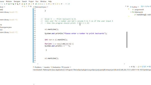 eclipse workspace Homework3 src assignment4 Patternprint java Eclipse IDE 2022 01 26 13 54 50 смотреть онлайн