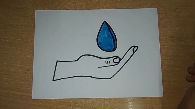 Easy save water drawing for kids school project смотреть онлайн