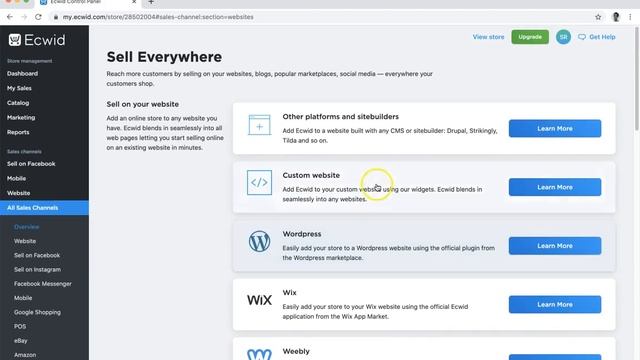 Using Ecwid to add a shop and search bar to a website смотреть онлайн