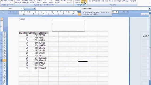 How to put a location file on footer microsoft excel 2007 смотреть онлайн