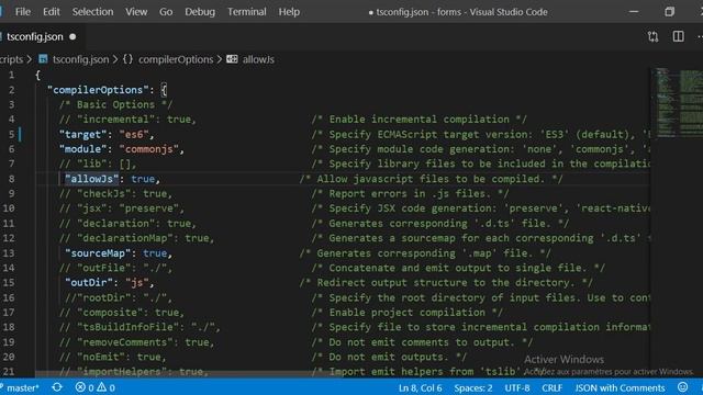 tsconfig.json compiler options смотреть онлайн