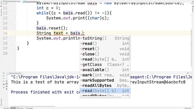 Byte Array Input Output Stream