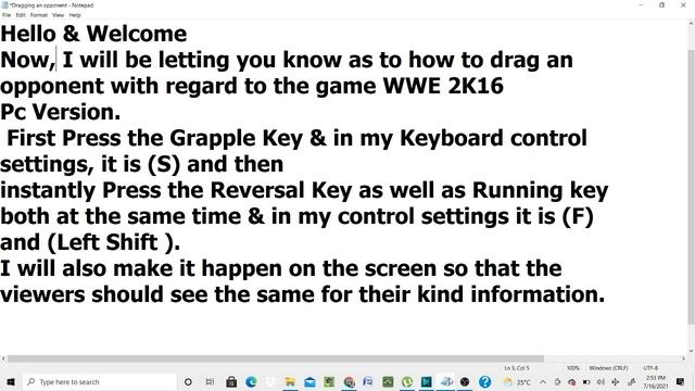 How to Drag an opponent in the game WWE 2K16 Pc Version? Solved. смотреть онлайн