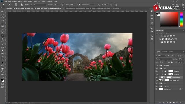 Flowers Garden - photoshop manipulation Free PSD file download смотреть онлайн
