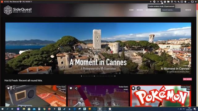 Настройка трансляции SideQuest. смотреть онлайн