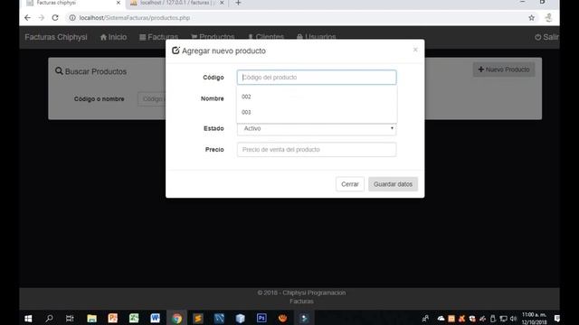 SISTEMA DE FACTURAS RESPONSIVE(HTML, PHP Y MSQL) смотреть онлайн