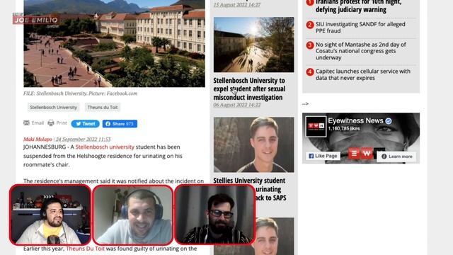 Another Stellenbosch student suspended for Urinating ? on a student's belongings смотреть онлайн