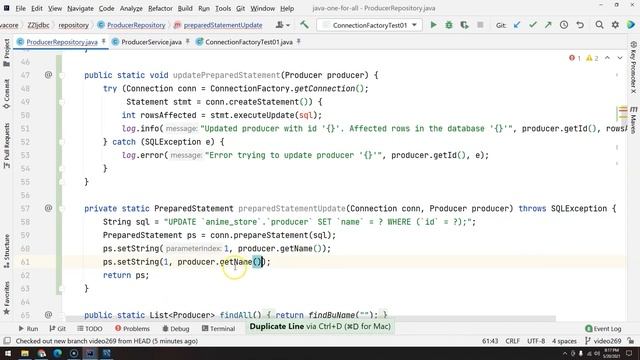 269 - JDBC pt 18 - PreparedStatement pt 02 смотреть онлайн