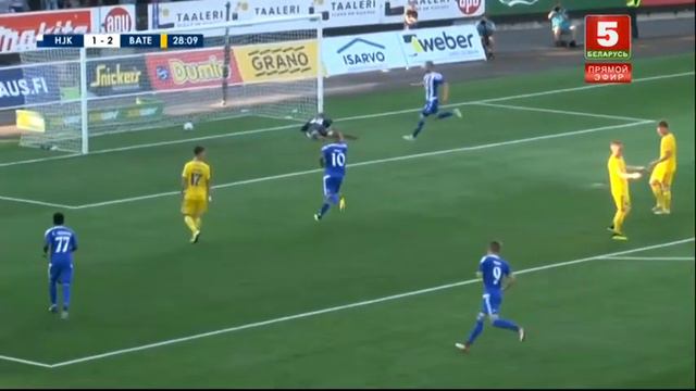 Moshtagh Yaghoubi GOAL. HJK 1-2 BATE Borisov | 01/08/2018. Champions League 2nd QR, 2nd leg смотреть онлайн