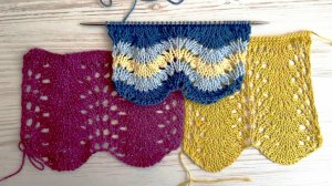 Узор спицами Павлиний хвост.