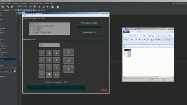Prog. Project ATM Simulator GUI (Java Swing) смотреть онлайн