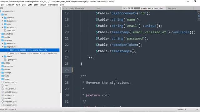 #7 Laravel PHP Framework #Model vs #Migration (By Laziz Khaydarov) смотреть онлайн