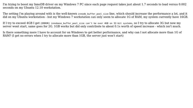 Databases: Trying to allocate 3G for buffer pool in InnoDB fails смотреть онлайн