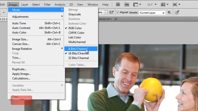 How-To Convert a 32 or 16 bit image to 8 bits (or vise versa) Photoshop Tutorial [60 seconds] смотреть онлайн