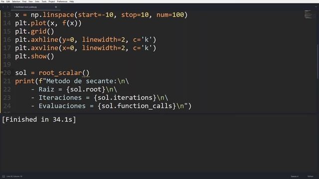 Ecuaciones NO lineales en Python (Parte 3) - Método de la secante! смотреть онлайн