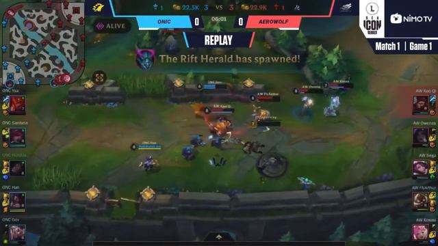 Onic vs Aerowolf - Tournament League of legends wild rift SEA ICON Series Indonesia Match 1 смотреть онлайн