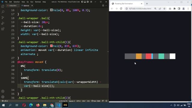Rotating Ball Animation | Css Animation смотреть онлайн