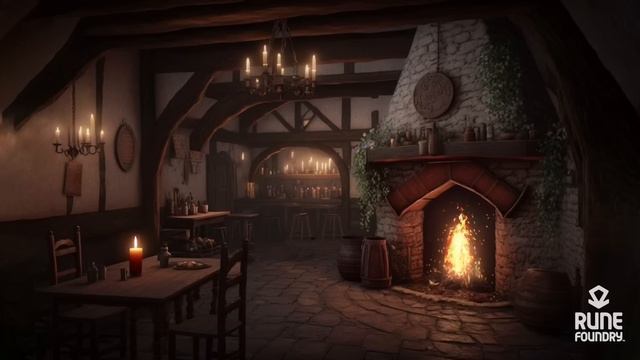 Quiet Tavern, Lute And Hearth | D&D Ambience & Music (1 Hour)