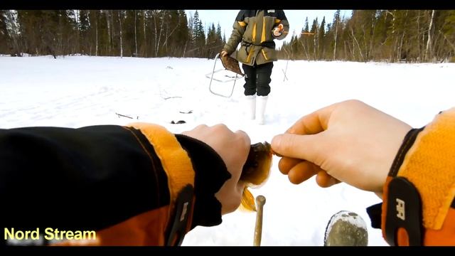 Ловим с сестрой крупного окуня на озере. смотреть онлайн