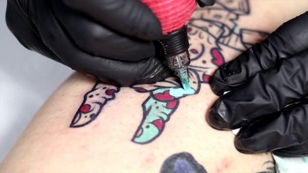 Halloween Zombie Tattoo Time Lapse