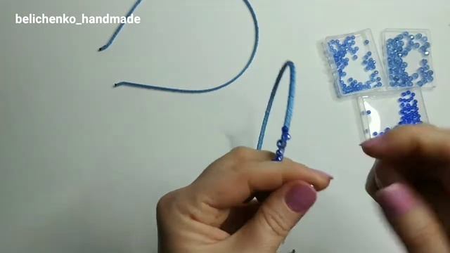 DIY/МК Ободок расшитый бусинами. Стильный ободок из хрустальных бусин. смотреть онлайн