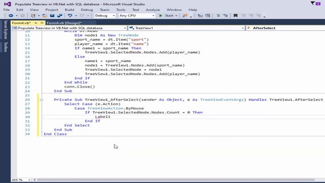 How to get selected node and Parent node using Mouse Click in TreeView in VB.net смотреть онлайн