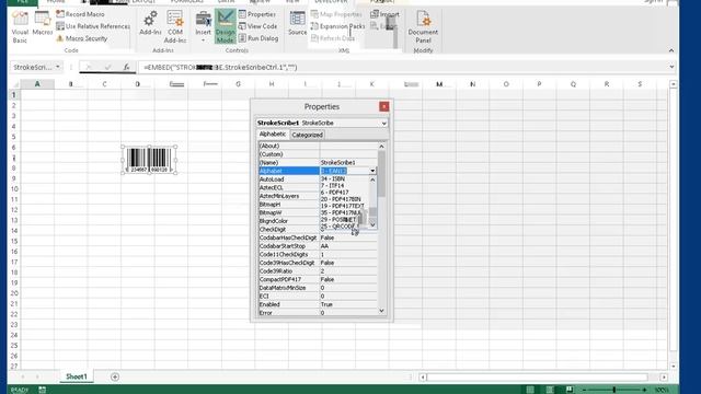 How To Control StrokeScribe Barcode Generator In Excel With VBA