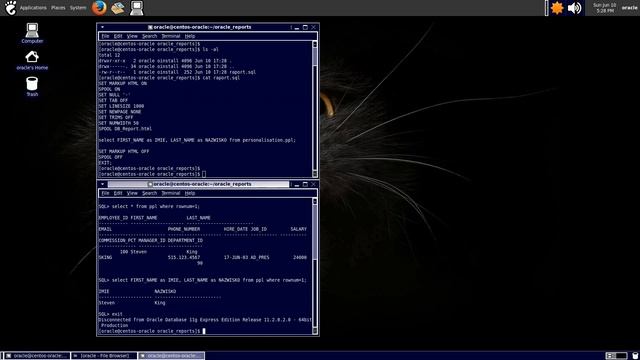 Oracle - report html from sqlplus смотреть онлайн