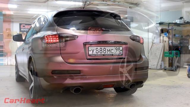 Infiniti EX35, полная оклейка кузова пленкой цвета Aubergine Bronze Matt смотреть онлайн