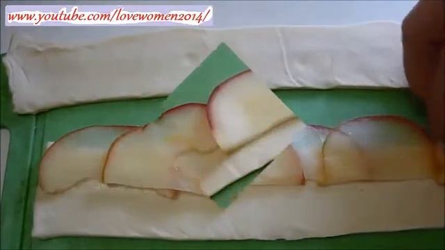 Яблочные слойки из теста. слойки 'Розочки' Блюда из слоеного теста смотреть онлайн