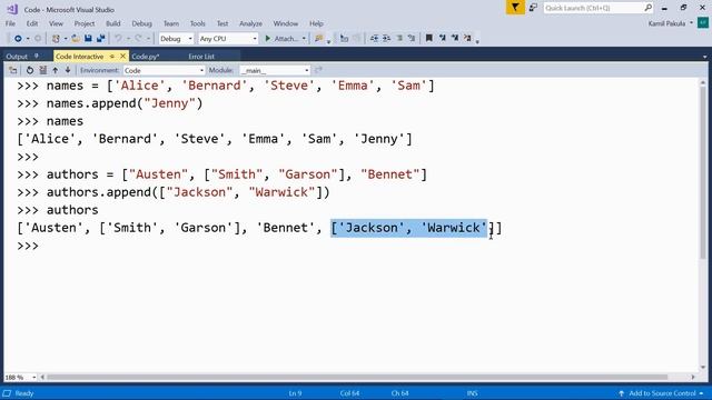 Appending Elements to Lists смотреть онлайн