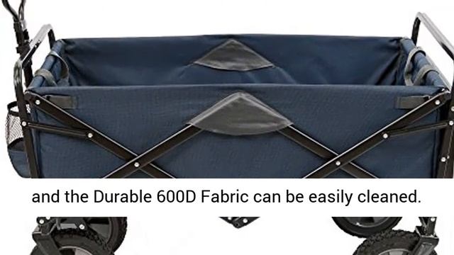 Mac Sports Collapsible Outdoor Utility Wagon With Folding Table And Drink Holders, Blue - Overview