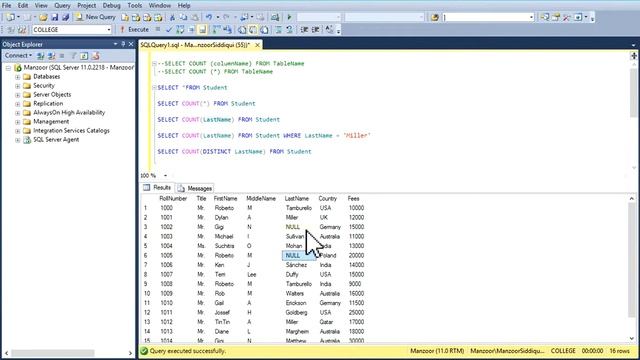 33 - SQL COUNT() Function - Learn SQL from www.SQLServerLog.com [HD] смотреть онлайн