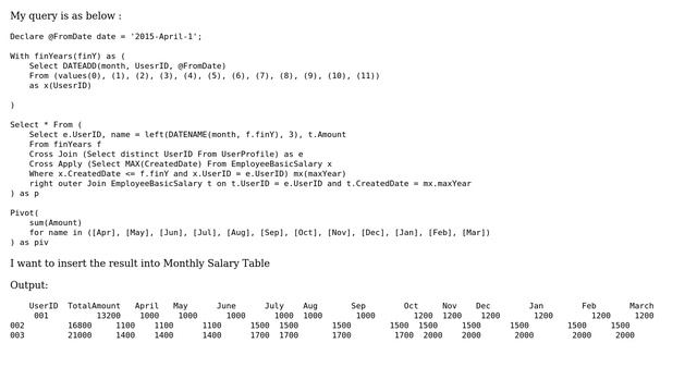 I would like to insert the result into a table in sql? смотреть онлайн