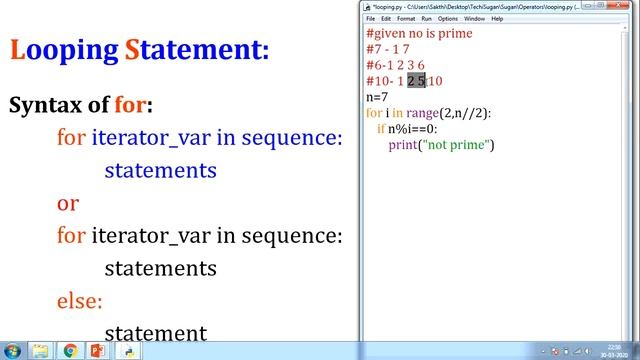 07 | Python Tutorials For Beginners | for Loop in python | While Loop Python смотреть онлайн