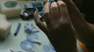 Бородатый ирис из зефирного фоамирана